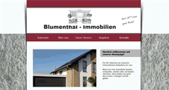 Desktop Screenshot of blumenthal-immobilien.com